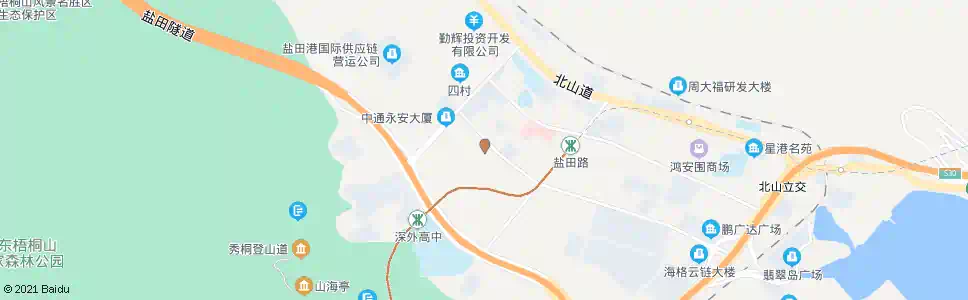深圳盐田三村_公交站地图_深圳公交_妙搜公交查询2025