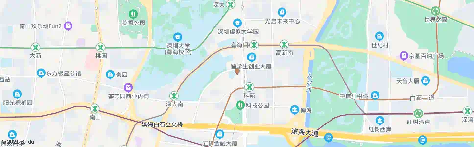 深圳科苑产业信息园_公交站地图_深圳公交_妙搜公交查询2025