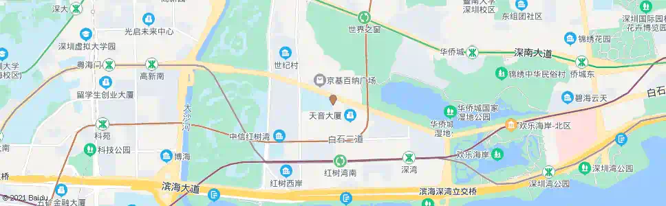 深圳深湾二路口_公交站地图_深圳公交_妙搜公交查询2025