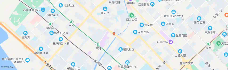深圳西乡步行街_公交站地图_深圳公交_妙搜公交查询2025