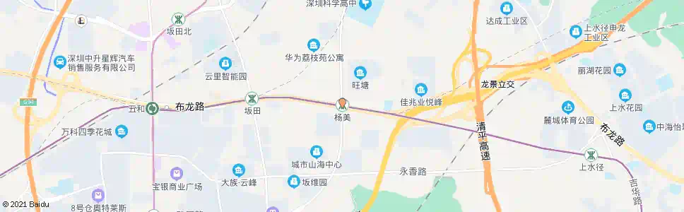 深圳杨美地铁站_公交站地图_深圳公交_妙搜公交查询2025