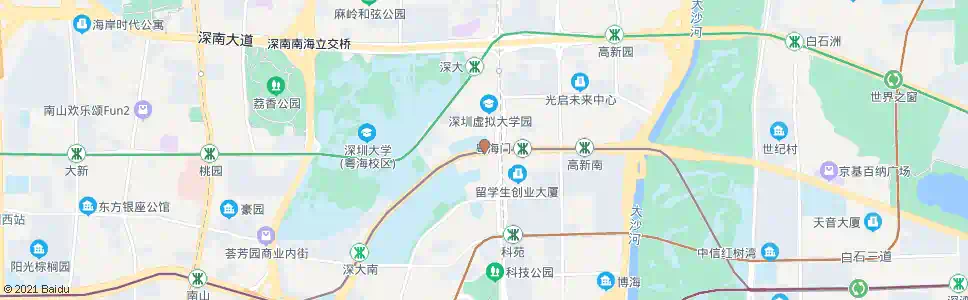 深圳白石科苑路口_公交站地图_深圳公交_妙搜公交查询2025