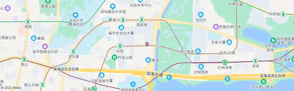 深圳阳光带海滨城北_公交站地图_深圳公交_妙搜公交查询2025