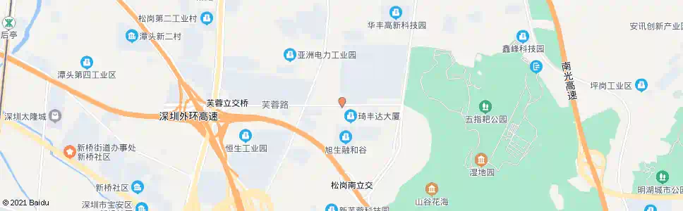 深圳桃花源松岗分园_公交站地图_深圳公交_妙搜公交查询2025