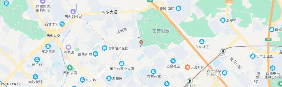 深圳宝安公园_公交站地图_深圳公交_妙搜公交查询2025