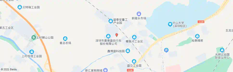 深圳喜得盛工业区_公交站地图_深圳公交_妙搜公交查询2025