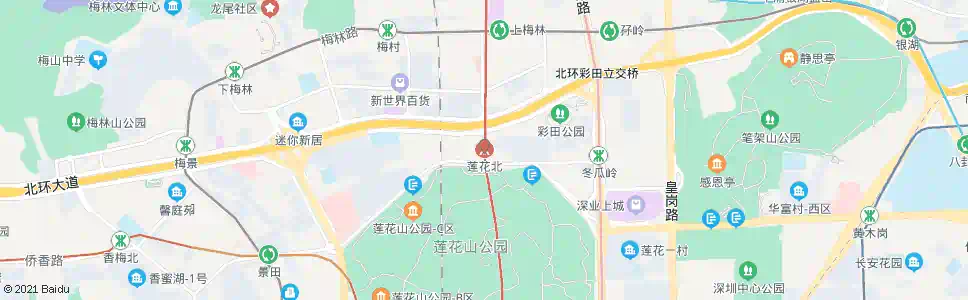 深圳莲花北村2_公交站地图_深圳公交_妙搜公交查询2025