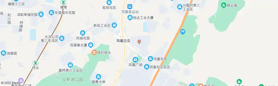 深圳凤凰村_公交站地图_深圳公交_妙搜公交查询2025