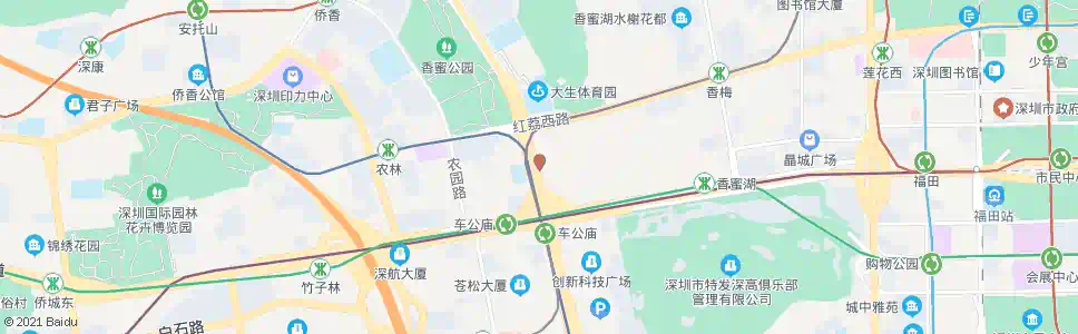 深圳香蜜湖总站_公交站地图_深圳公交_妙搜公交查询2025