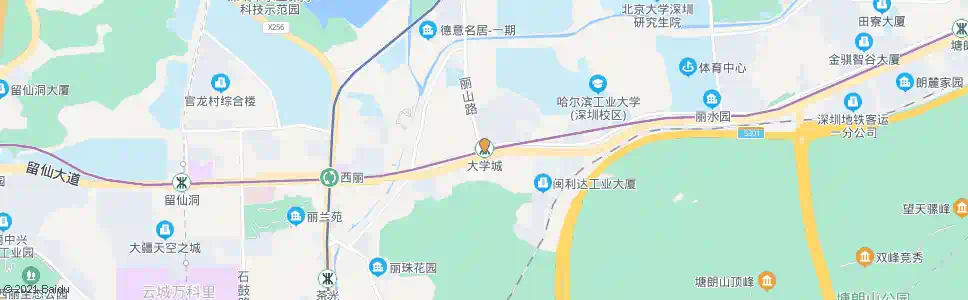 深圳大学城站_公交站地图_深圳公交_妙搜公交查询2025
