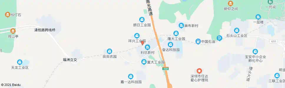 深圳料坑村_公交站地图_深圳公交_妙搜公交查询2025