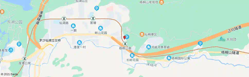 深圳莲塘梧桐苑总站_公交站地图_深圳公交_妙搜公交查询2025