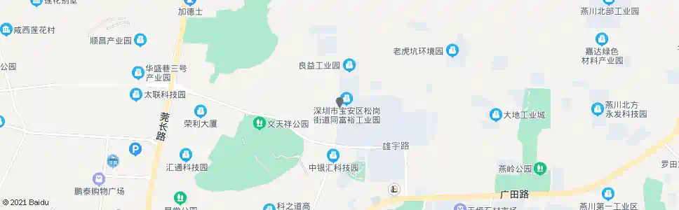 深圳同富裕工业园_公交站地图_深圳公交_妙搜公交查询2025