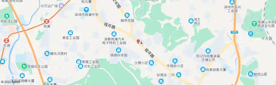 深圳观澜建材市场_公交站地图_深圳公交_妙搜公交查询2025