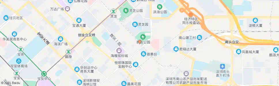 深圳新安公园_公交站地图_深圳公交_妙搜公交查询2025