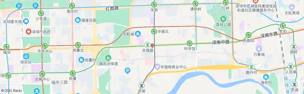 深圳华强路地铁接驳站_公交站地图_深圳公交_妙搜公交查询2025