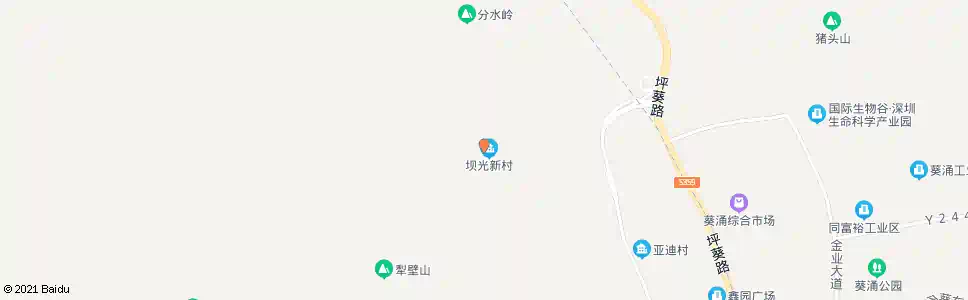 深圳坝光新村_公交站地图_深圳公交_妙搜公交查询2025