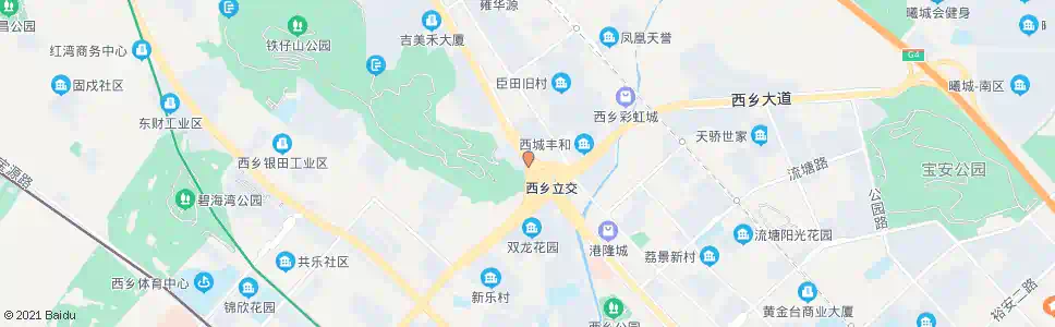 深圳西乡立交1_公交站地图_深圳公交_妙搜公交查询2025