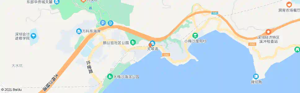 深圳大梅沙场站_公交站地图_深圳公交_妙搜公交查询2025