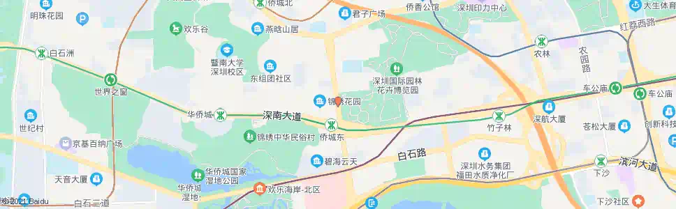 深圳园博园西_公交站地图_深圳公交_妙搜公交查询2025
