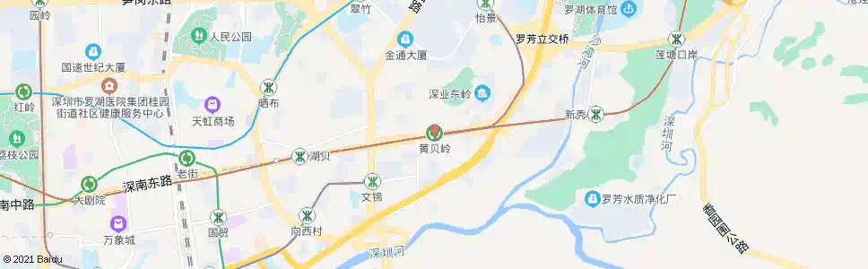 深圳黄贝岭站_公交站地图_深圳公交_妙搜公交查询2025