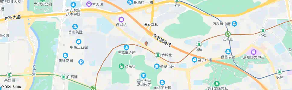 深圳侨香深云路口_公交站地图_深圳公交_妙搜公交查询2025