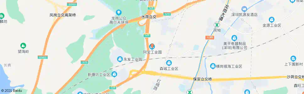 深圳阿宝工业园_公交站地图_深圳公交_妙搜公交查询2025