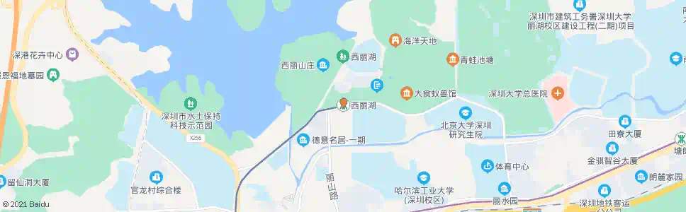 深圳西丽湖站_公交站地图_深圳公交_妙搜公交查询2025