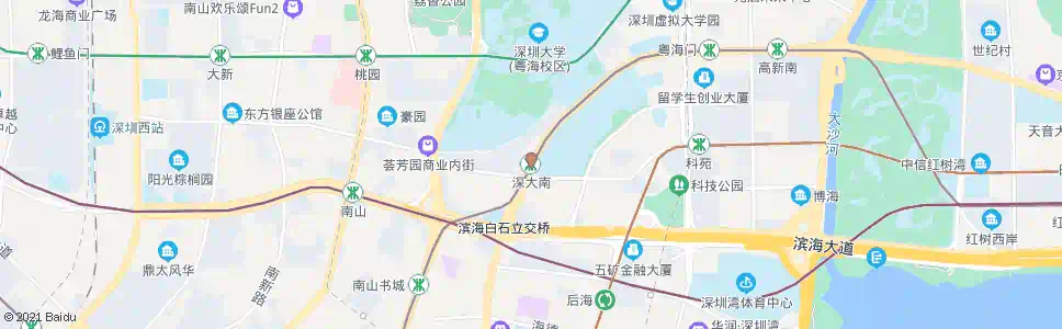 深圳深大南区宿舍楼_公交站地图_深圳公交_妙搜公交查询2025