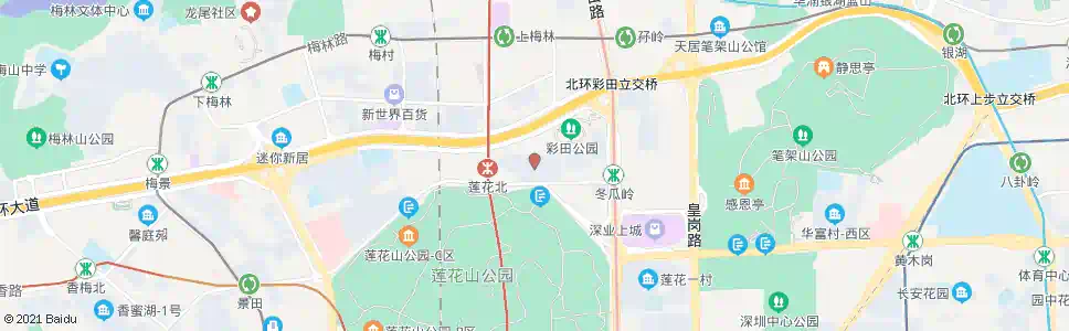深圳彩田村_公交站地图_深圳公交_妙搜公交查询2025