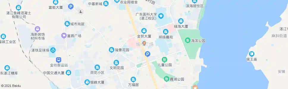 湛江城市广场_公交站地图_湛江公交_妙搜公交查询2025