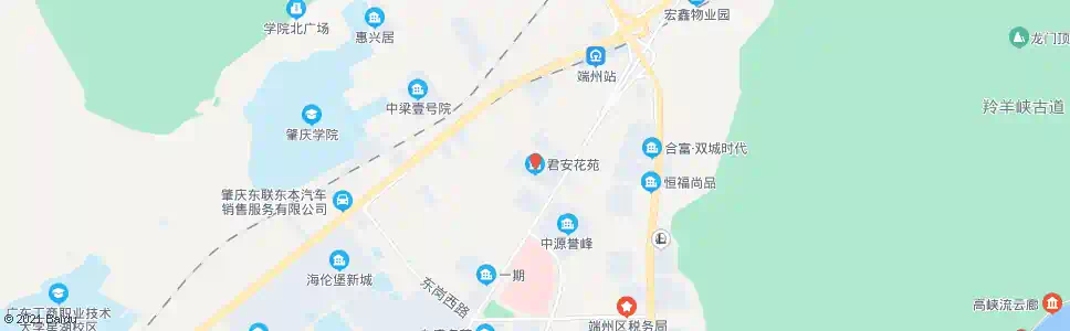 肇庆君安花园_公交站地图_肇庆公交_妙搜公交查询2025