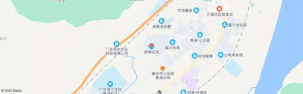 肇庆明湖花园_公交站地图_肇庆公交_妙搜公交查询2025