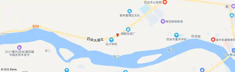 肇庆白沙路口_公交站地图_肇庆公交_妙搜公交查询2025