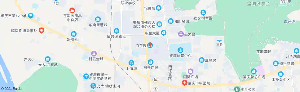 肇庆百花园_公交站地图_肇庆公交_妙搜公交查询2025