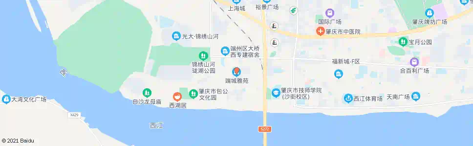 肇庆端州城雅苑_公交站地图_肇庆公交_妙搜公交查询2025