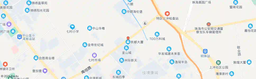 中山金山城_公交站地图_中山公交_妙搜公交查询2025