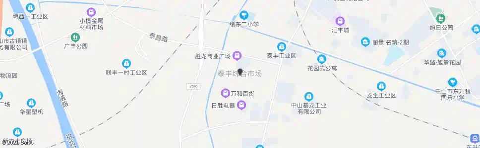 中山泰丰市场_公交站地图_中山公交_妙搜公交查询2025