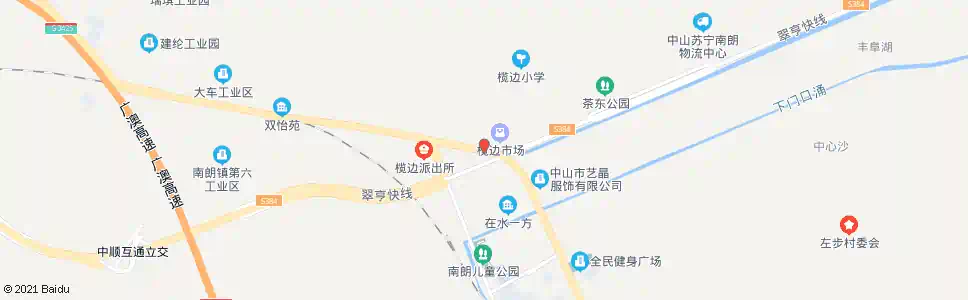 中山榄边_公交站地图_中山公交_妙搜公交查询2025