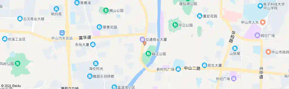 中山奥理德眼科医院_公交站地图_中山公交_妙搜公交查询2025