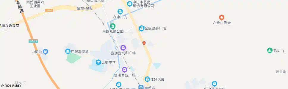 中山南朗市场_公交站地图_中山公交_妙搜公交查询2025