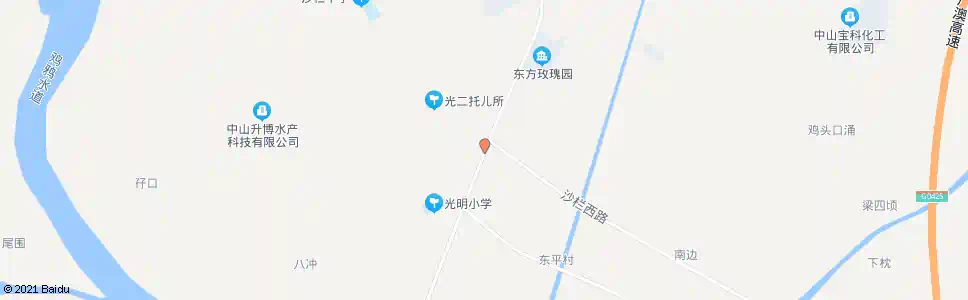 中山光二村路口_公交站地图_中山公交_妙搜公交查询2025