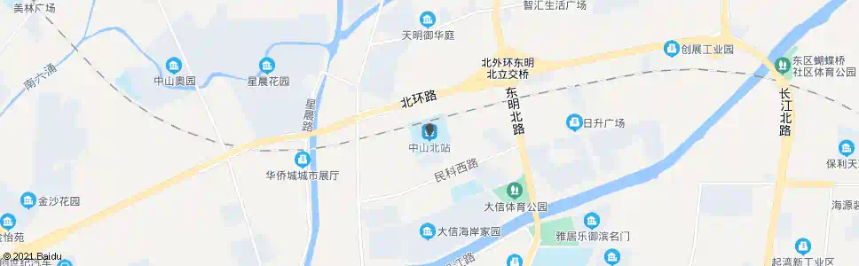 中山南和西路北_公交站地图_中山公交_妙搜公交查询2025