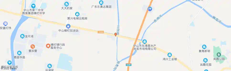中山横东一村_公交站地图_中山公交_妙搜公交查询2025