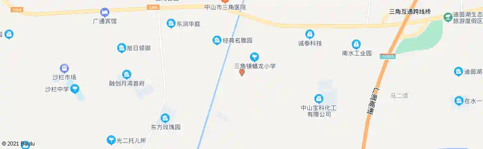 中山和平村_公交站地图_中山公交_妙搜公交查询2025