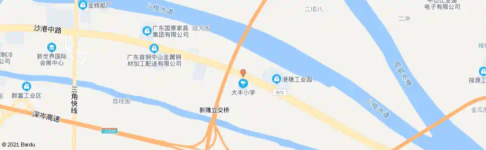 中山八村_公交站地图_中山公交_妙搜公交查询2025