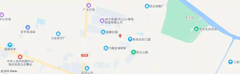 中山民众市场_公交站地图_中山公交_妙搜公交查询2025