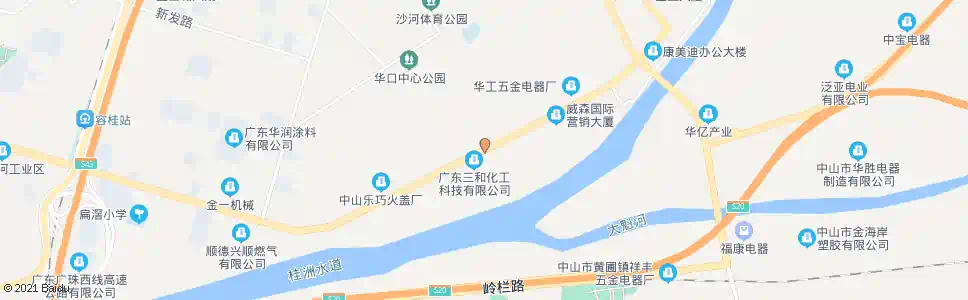中山大岑公园_公交站地图_中山公交_妙搜公交查询2025