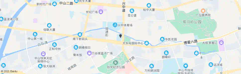 中山兴中体育馆(南)_公交站地图_中山公交_妙搜公交查询2025