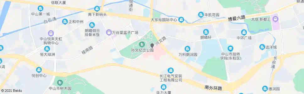 中山博爱医院正门_公交站地图_中山公交_妙搜公交查询2025